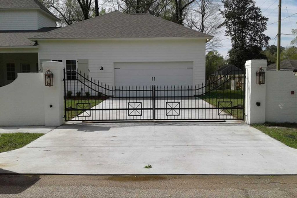 residential iron gate fence